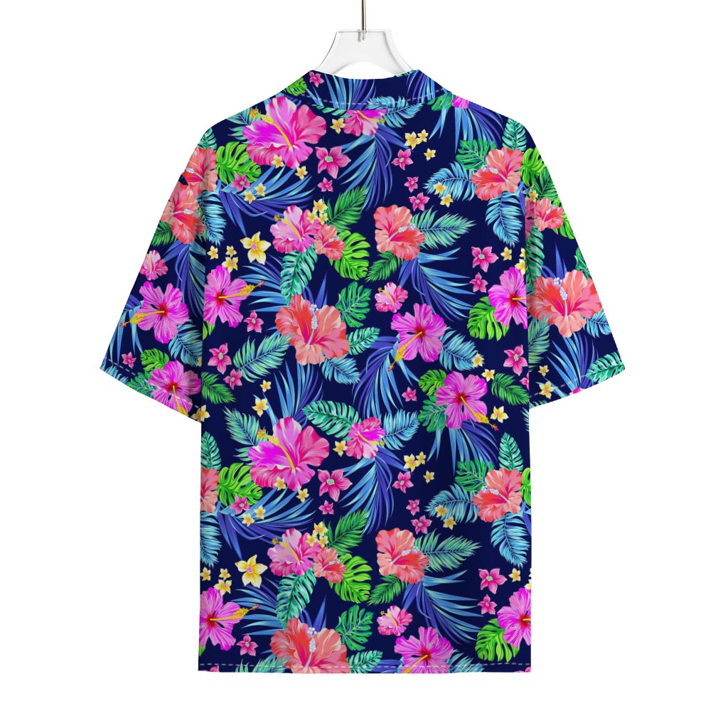Hawaii Exotic Flowers Pattern Print Rayon Hawaiian Shirt