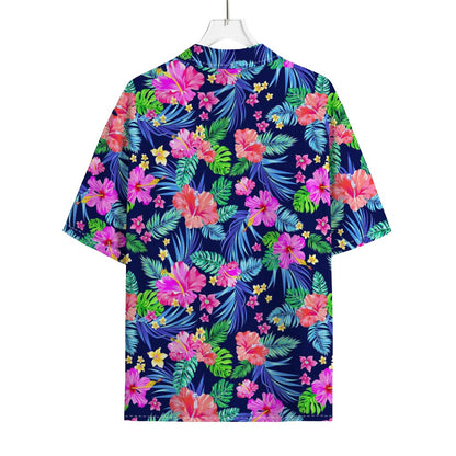 Hawaii Exotic Flowers Pattern Print Rayon Hawaiian Shirt