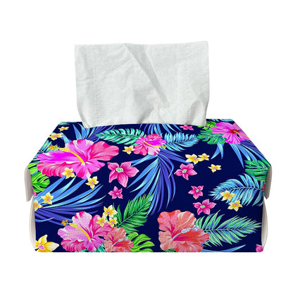 Hawaii Exotic Flowers Pattern Print Rectangle Tissue Box Cover