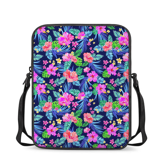 Hawaii Exotic Flowers Pattern Print Rectangular Crossbody Bag
