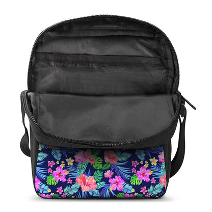 Hawaii Exotic Flowers Pattern Print Rectangular Crossbody Bag