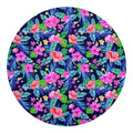 Hawaii Exotic Flowers Pattern Print Round Blanket