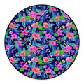 Hawaii Exotic Flowers Pattern Print Round Floor Mat