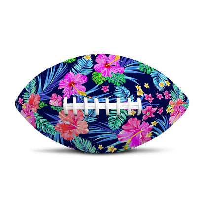 Hawaii Exotic Flowers Pattern Print Rugby Ball