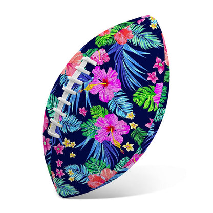Hawaii Exotic Flowers Pattern Print Rugby Ball