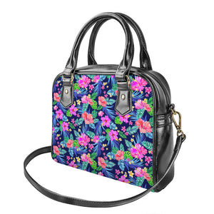 Hawaii Exotic Flowers Pattern Print Shoulder Handbag