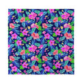 Hawaii Exotic Flowers Pattern Print Silk Bandana