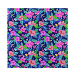 Hawaii Exotic Flowers Pattern Print Silk Bandana