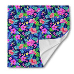 Hawaii Exotic Flowers Pattern Print Silk Bandana