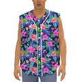 Hawaii Exotic Flowers Pattern Print Sleeveless Baseball Jersey