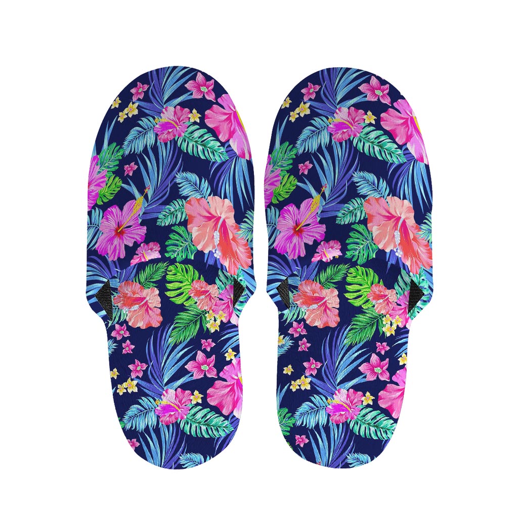 Hawaii Exotic Flowers Pattern Print Slippers