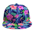 Hawaii Exotic Flowers Pattern Print Snapback Cap