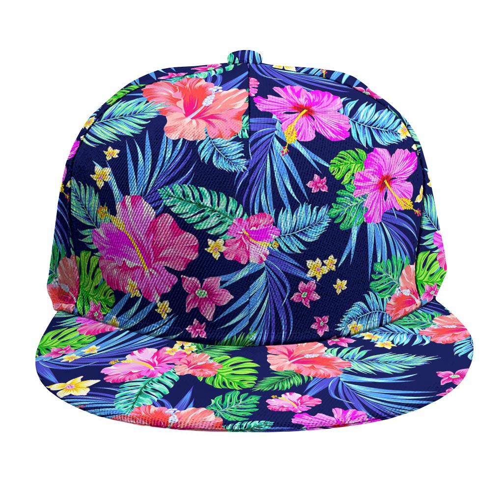 Hawaii Exotic Flowers Pattern Print Snapback Cap