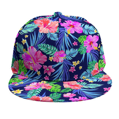 Hawaii Exotic Flowers Pattern Print Snapback Cap