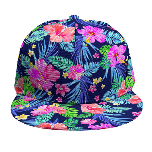 Hawaii Exotic Flowers Pattern Print Snapback Cap