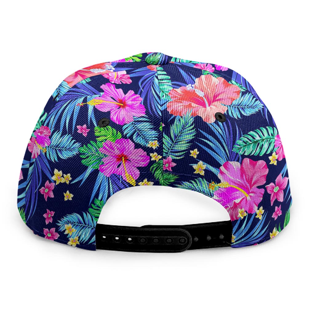 Hawaii Exotic Flowers Pattern Print Snapback Cap