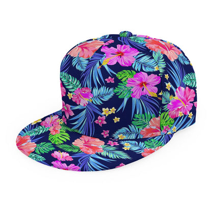 Hawaii Exotic Flowers Pattern Print Snapback Cap
