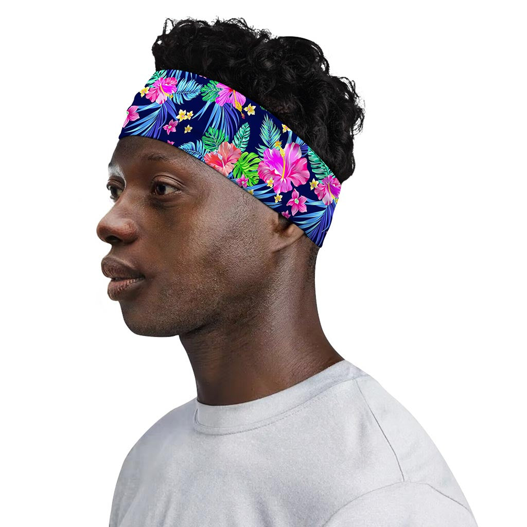 Hawaii Exotic Flowers Pattern Print Sports Headband