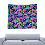 Hawaii Exotic Flowers Pattern Print Tapestry