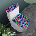 Hawaii Exotic Flowers Pattern Print Toilet Lid And Tank Cover Set