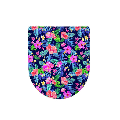Hawaii Exotic Flowers Pattern Print Toilet Lid Cover