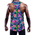 Hawaii Exotic Flowers Pattern Print Training Tank Top