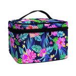 Hawaii Exotic Flowers Pattern Print Travel Makeup Bag