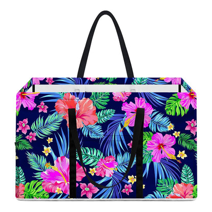 Hawaii Exotic Flowers Pattern Print Utility Tote Bag