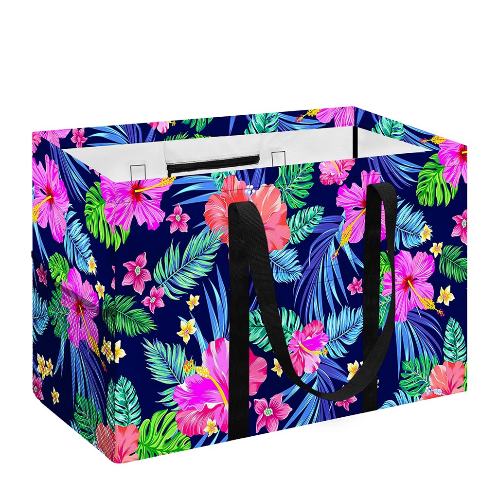 Hawaii Exotic Flowers Pattern Print Utility Tote Bag