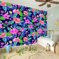 Hawaii Exotic Flowers Pattern Print Wall Sticker