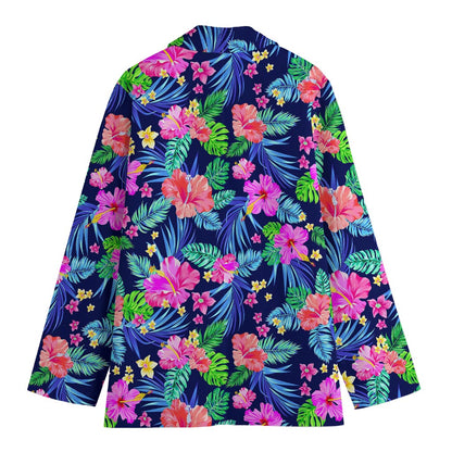 Hawaii Exotic Flowers Pattern Print Women's Blazer