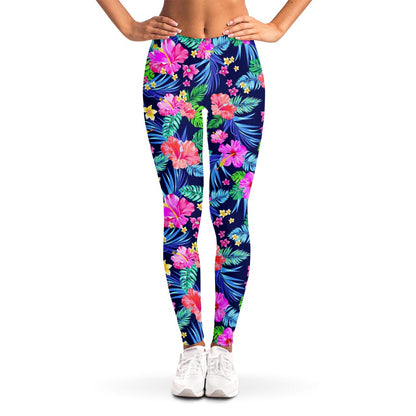 Hawaii Exotic Flowers Pattern Print Women's Leggings