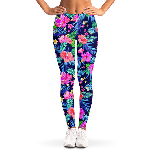 Hawaii Exotic Flowers Pattern Print Women's Leggings