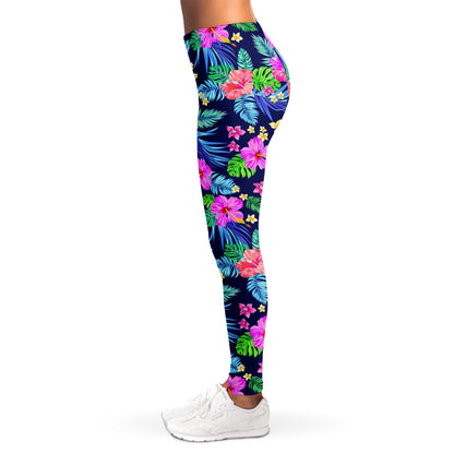 Hawaii Exotic Flowers Pattern Print Women's Leggings