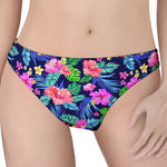 Hawaii Exotic Flowers Pattern Print Women's Thong