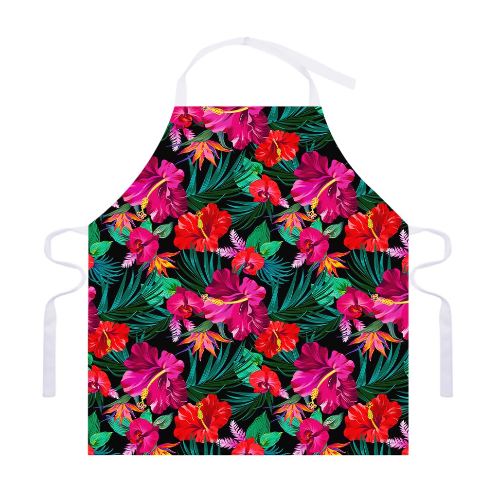 Hawaii Floral Flowers Pattern Print Adjustable Apron