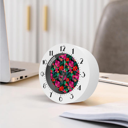 Hawaii Floral Flowers Pattern Print Alarm Clock