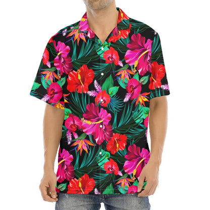 Hawaii Floral Flowers Pattern Print Aloha Shirt