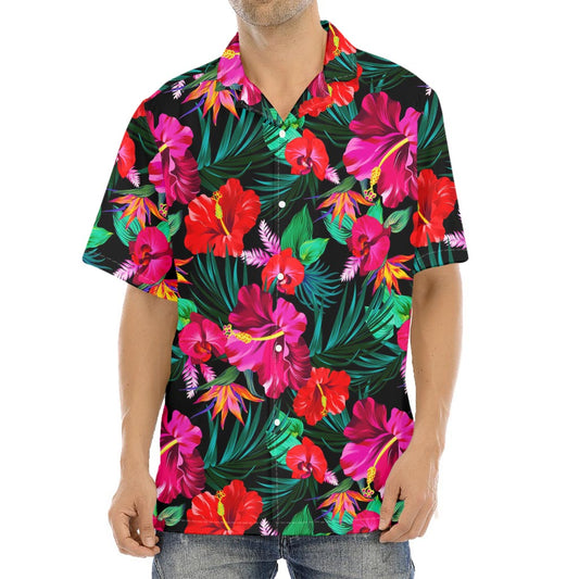 Hawaii Floral Flowers Pattern Print Aloha Shirt