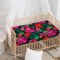 Hawaii Floral Flowers Pattern Print Baby Crib Sheet