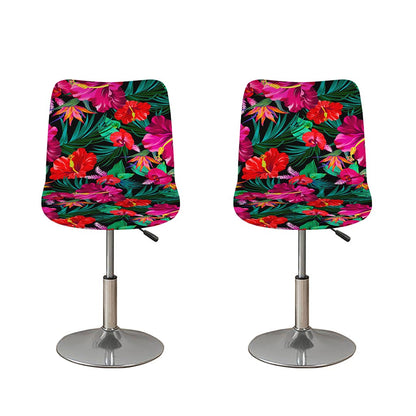 Hawaii Floral Flowers Pattern Print Bar Stool Covers