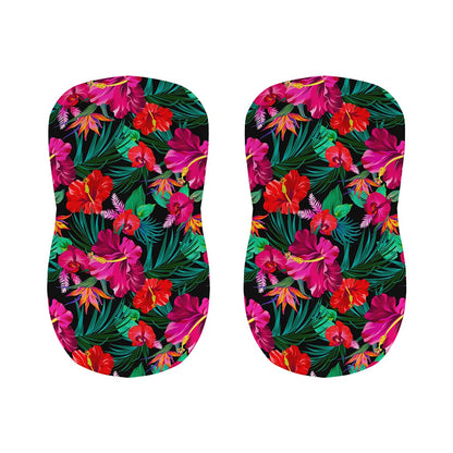 Hawaii Floral Flowers Pattern Print Bar Stool Covers