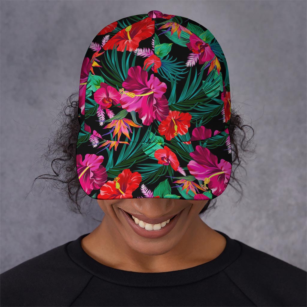 Hawaii Floral Flowers Pattern Print Baseball Cap