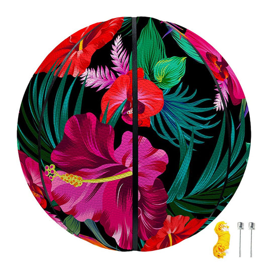 Hawaii Floral Flowers Pattern Print Basketball