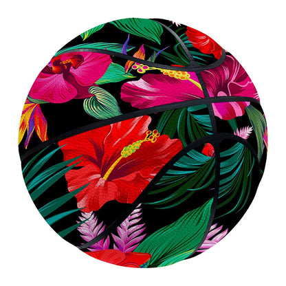 Hawaii Floral Flowers Pattern Print Basketball