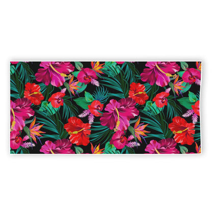 Hawaii Floral Flowers Pattern Print Beach Towel