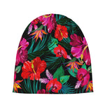 Hawaii Floral Flowers Pattern Print Beanie