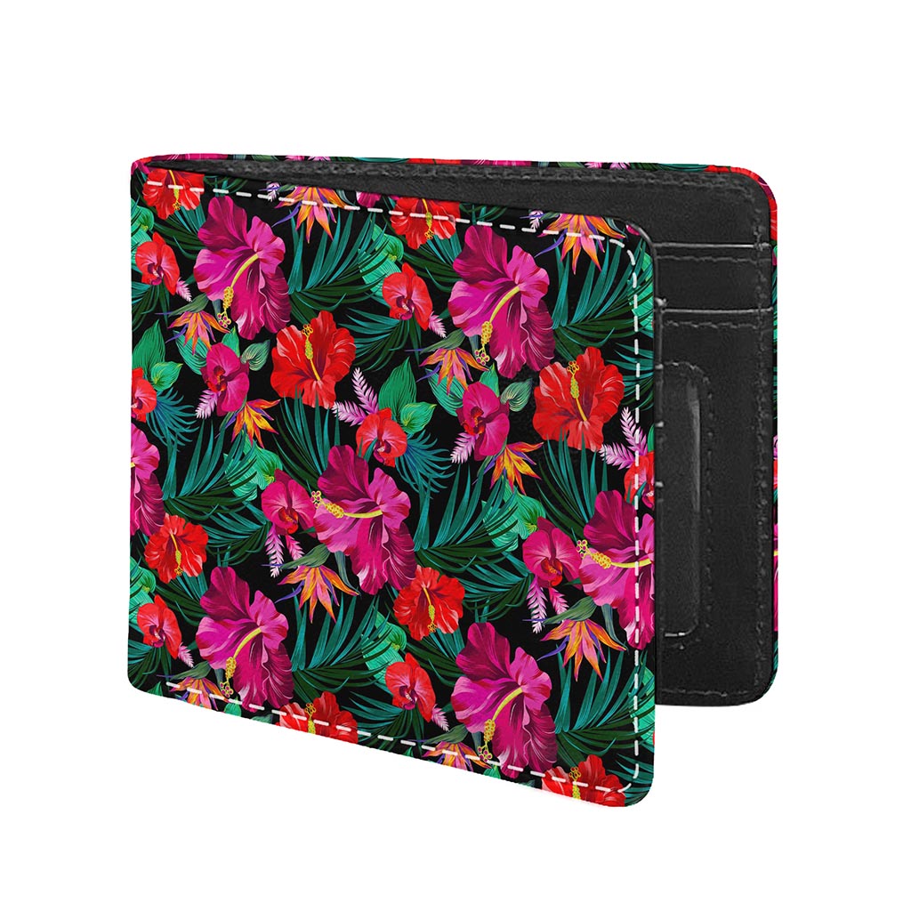 Hawaii Floral Flowers Pattern Print Bifold Wallet