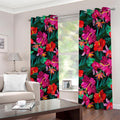 Hawaii Floral Flowers Pattern Print Dimout Grommet Curtains