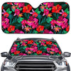 Hawaii Floral Flowers Pattern Print Car Windshield Sun Shade